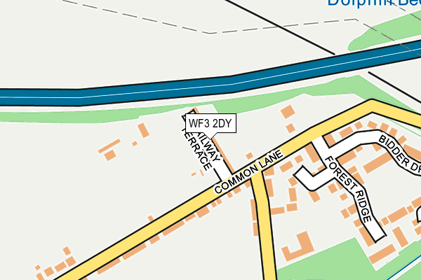 WF3 2DY map - OS OpenMap – Local (Ordnance Survey)