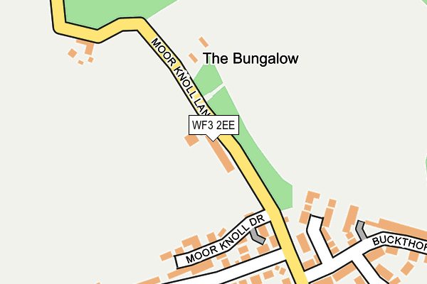 WF3 2EE map - OS OpenMap – Local (Ordnance Survey)