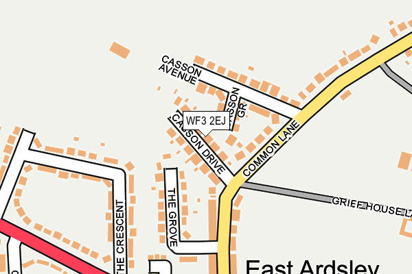 WF3 2EJ map - OS OpenMap – Local (Ordnance Survey)