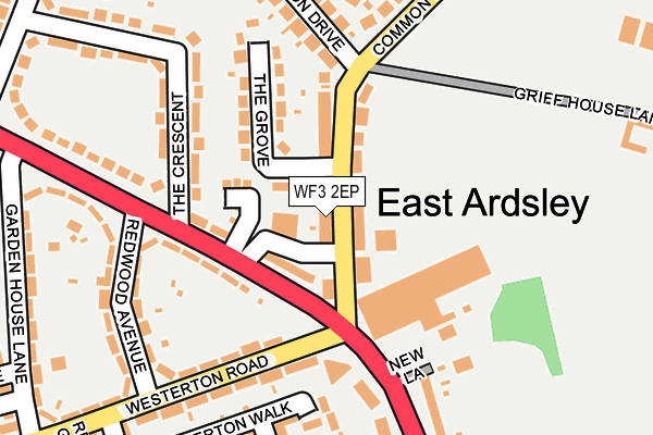 WF3 2EP map - OS OpenMap – Local (Ordnance Survey)