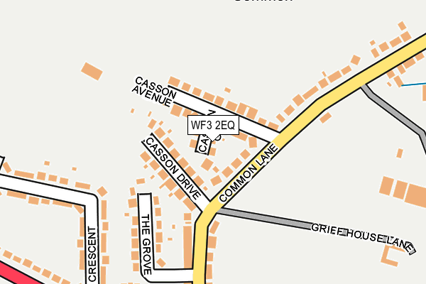WF3 2EQ map - OS OpenMap – Local (Ordnance Survey)