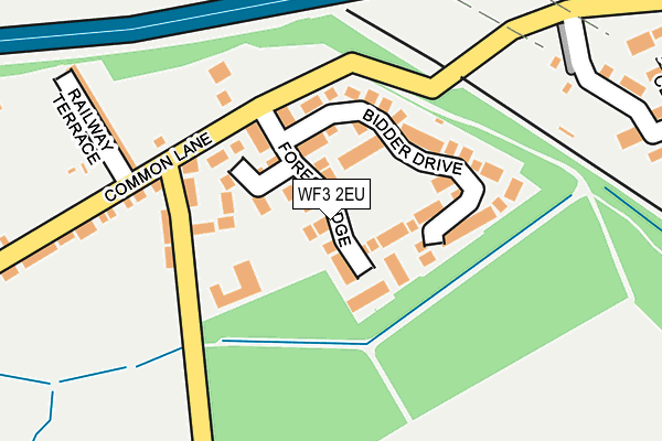 WF3 2EU map - OS OpenMap – Local (Ordnance Survey)