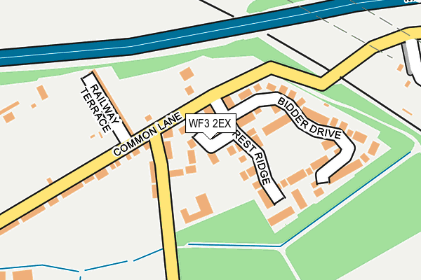 WF3 2EX map - OS OpenMap – Local (Ordnance Survey)