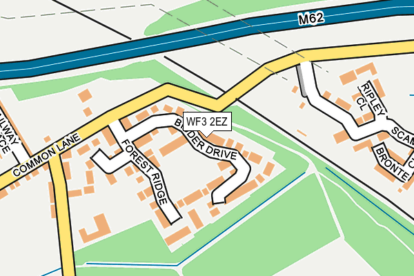WF3 2EZ map - OS OpenMap – Local (Ordnance Survey)