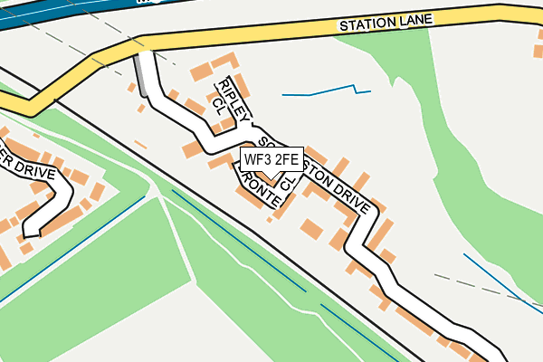 WF3 2FE map - OS OpenMap – Local (Ordnance Survey)