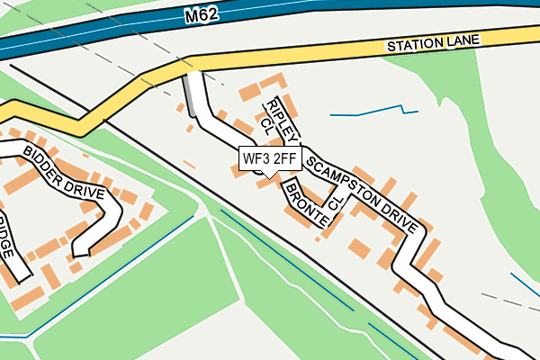 WF3 2FF map - OS OpenMap – Local (Ordnance Survey)