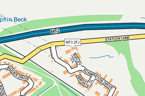 WF3 2FJ map - OS OpenMap – Local (Ordnance Survey)