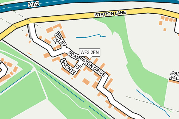 WF3 2FN map - OS OpenMap – Local (Ordnance Survey)