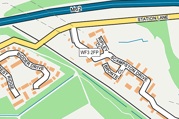 WF3 2FP map - OS OpenMap – Local (Ordnance Survey)