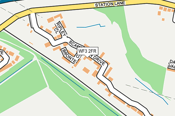 WF3 2FR map - OS OpenMap – Local (Ordnance Survey)