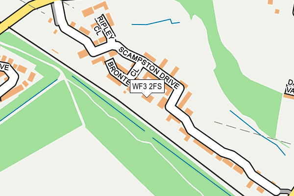 WF3 2FS map - OS OpenMap – Local (Ordnance Survey)