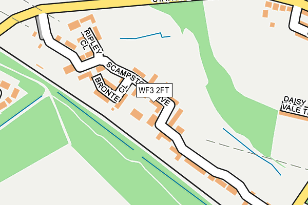 WF3 2FT map - OS OpenMap – Local (Ordnance Survey)