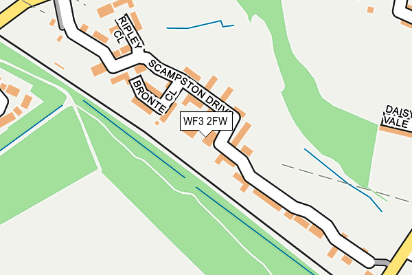 WF3 2FW map - OS OpenMap – Local (Ordnance Survey)