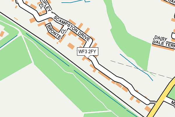 WF3 2FY map - OS OpenMap – Local (Ordnance Survey)