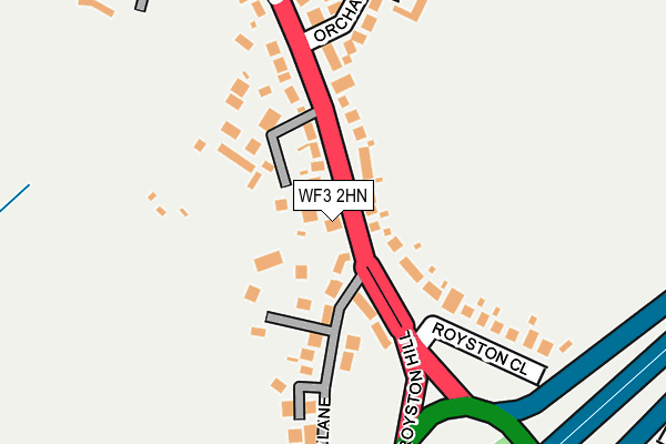 WF3 2HN map - OS OpenMap – Local (Ordnance Survey)