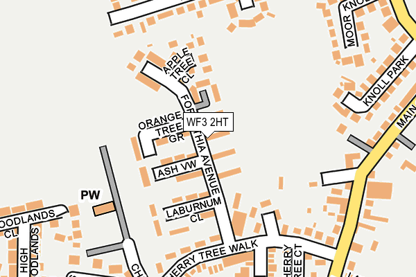 WF3 2HT map - OS OpenMap – Local (Ordnance Survey)