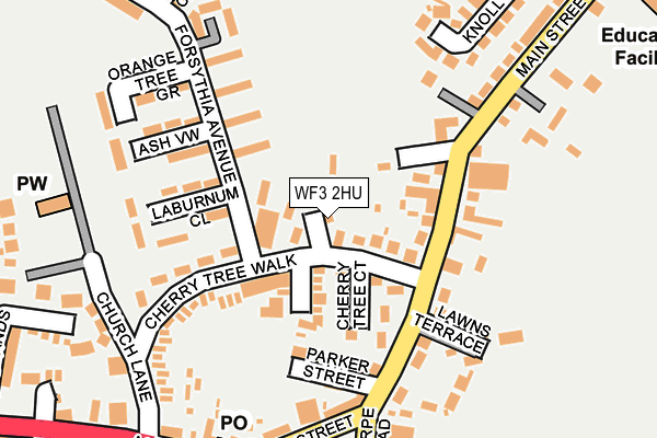 WF3 2HU map - OS OpenMap – Local (Ordnance Survey)