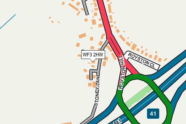 WF3 2HW map - OS OpenMap – Local (Ordnance Survey)