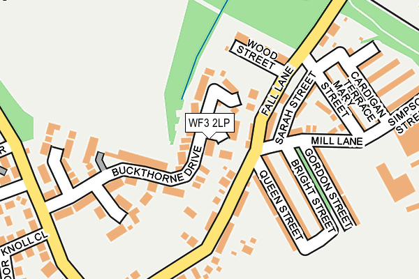 WF3 2LP map - OS OpenMap – Local (Ordnance Survey)