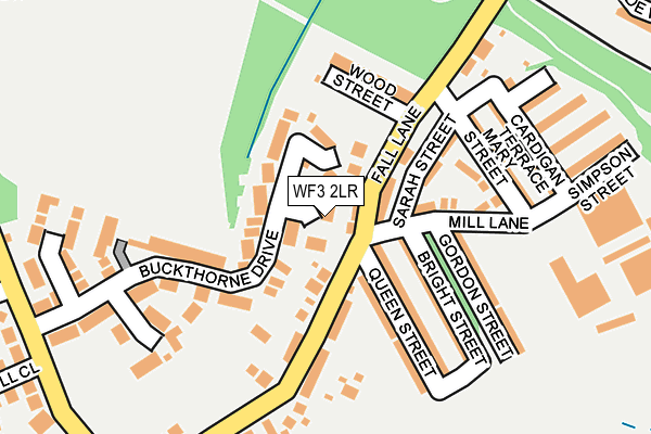 WF3 2LR map - OS OpenMap – Local (Ordnance Survey)