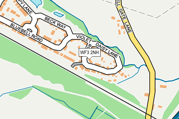 WF3 2NH map - OS OpenMap – Local (Ordnance Survey)