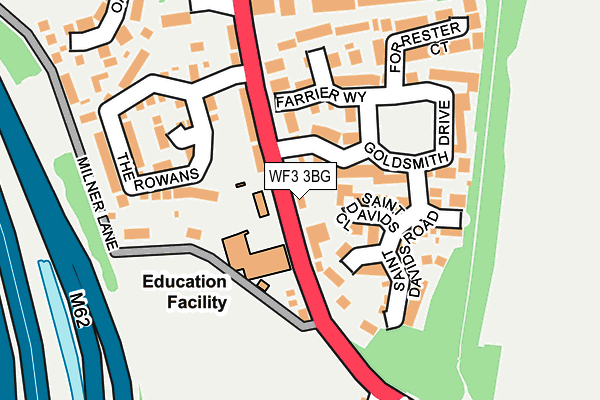WF3 3BG map - OS OpenMap – Local (Ordnance Survey)