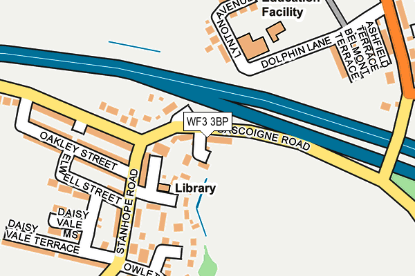 WF3 3BP map - OS OpenMap – Local (Ordnance Survey)