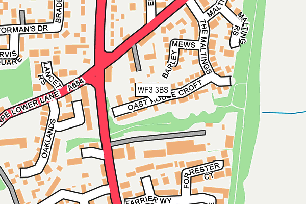WF3 3BS map - OS OpenMap – Local (Ordnance Survey)