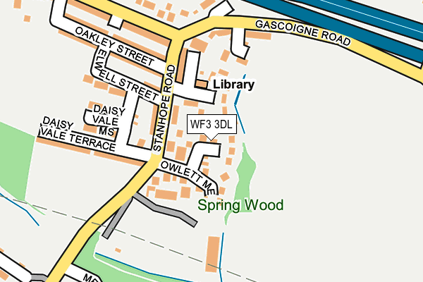 WF3 3DL map - OS OpenMap – Local (Ordnance Survey)