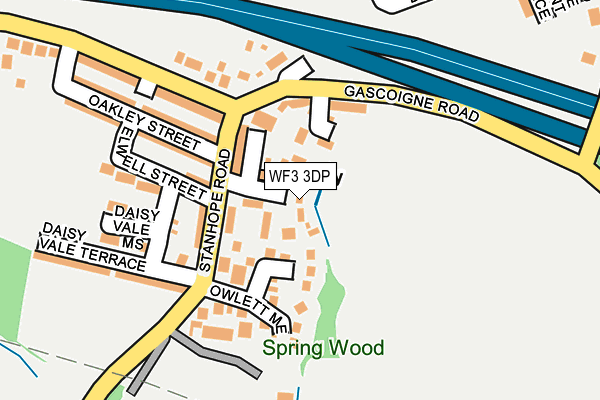 WF3 3DP map - OS OpenMap – Local (Ordnance Survey)