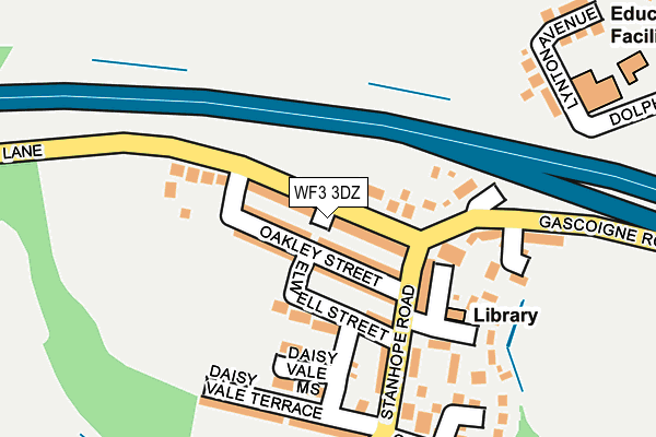 WF3 3DZ map - OS OpenMap – Local (Ordnance Survey)