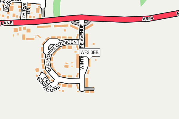 WF3 3EB map - OS OpenMap – Local (Ordnance Survey)