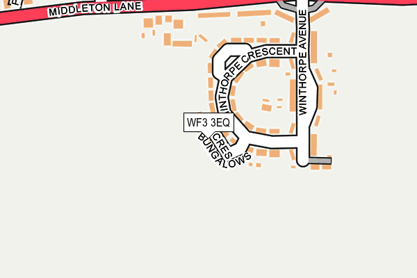 WF3 3EQ map - OS OpenMap – Local (Ordnance Survey)