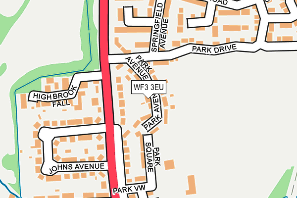 WF3 3EU map - OS OpenMap – Local (Ordnance Survey)