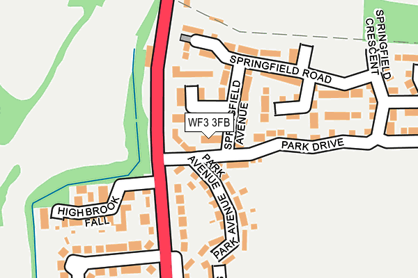 WF3 3FB map - OS OpenMap – Local (Ordnance Survey)