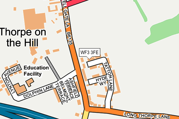 WF3 3FE map - OS OpenMap – Local (Ordnance Survey)