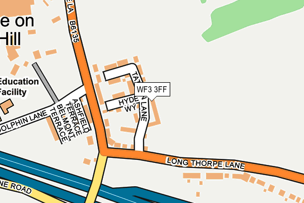 WF3 3FF map - OS OpenMap – Local (Ordnance Survey)