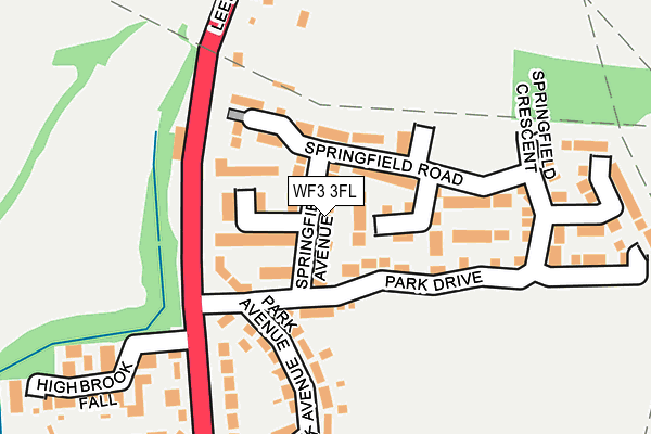 WF3 3FL map - OS OpenMap – Local (Ordnance Survey)