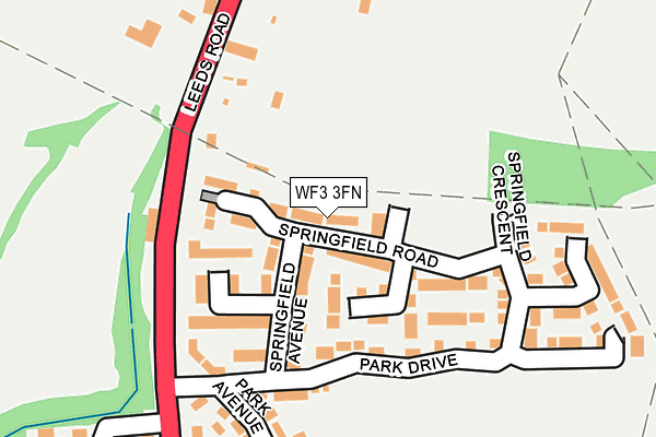 WF3 3FN map - OS OpenMap – Local (Ordnance Survey)