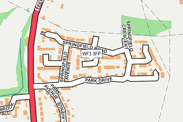 WF3 3FP map - OS OpenMap – Local (Ordnance Survey)