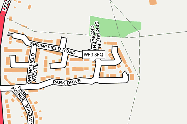 WF3 3FQ map - OS OpenMap – Local (Ordnance Survey)