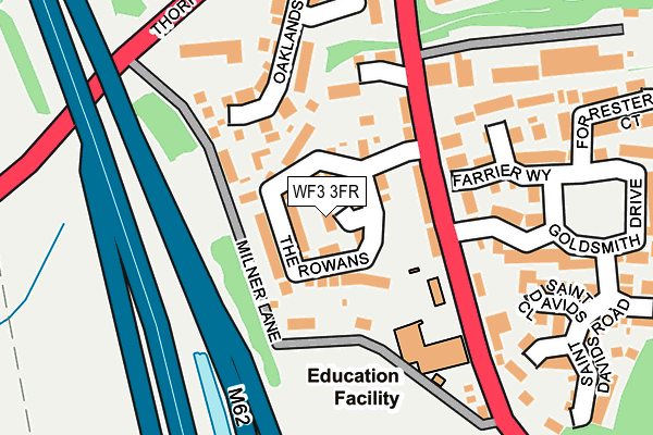 WF3 3FR map - OS OpenMap – Local (Ordnance Survey)