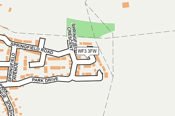 WF3 3FW map - OS OpenMap – Local (Ordnance Survey)