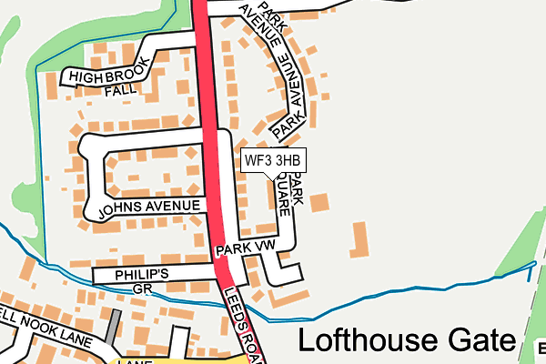 WF3 3HB map - OS OpenMap – Local (Ordnance Survey)