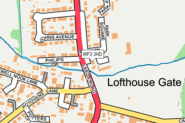 WF3 3HD map - OS OpenMap – Local (Ordnance Survey)