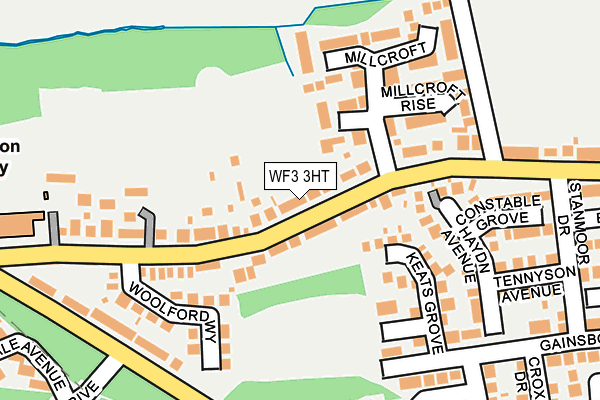 WF3 3HT map - OS OpenMap – Local (Ordnance Survey)