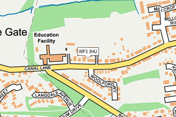 WF3 3HU map - OS OpenMap – Local (Ordnance Survey)