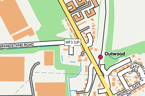 WF3 3JP map - OS OpenMap – Local (Ordnance Survey)
