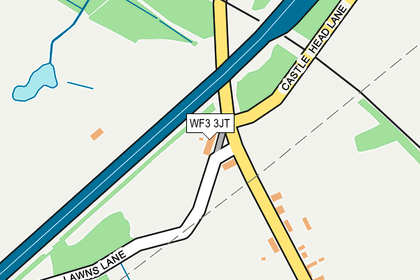 WF3 3JT map - OS OpenMap – Local (Ordnance Survey)