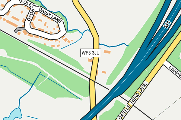 WF3 3JU map - OS OpenMap – Local (Ordnance Survey)